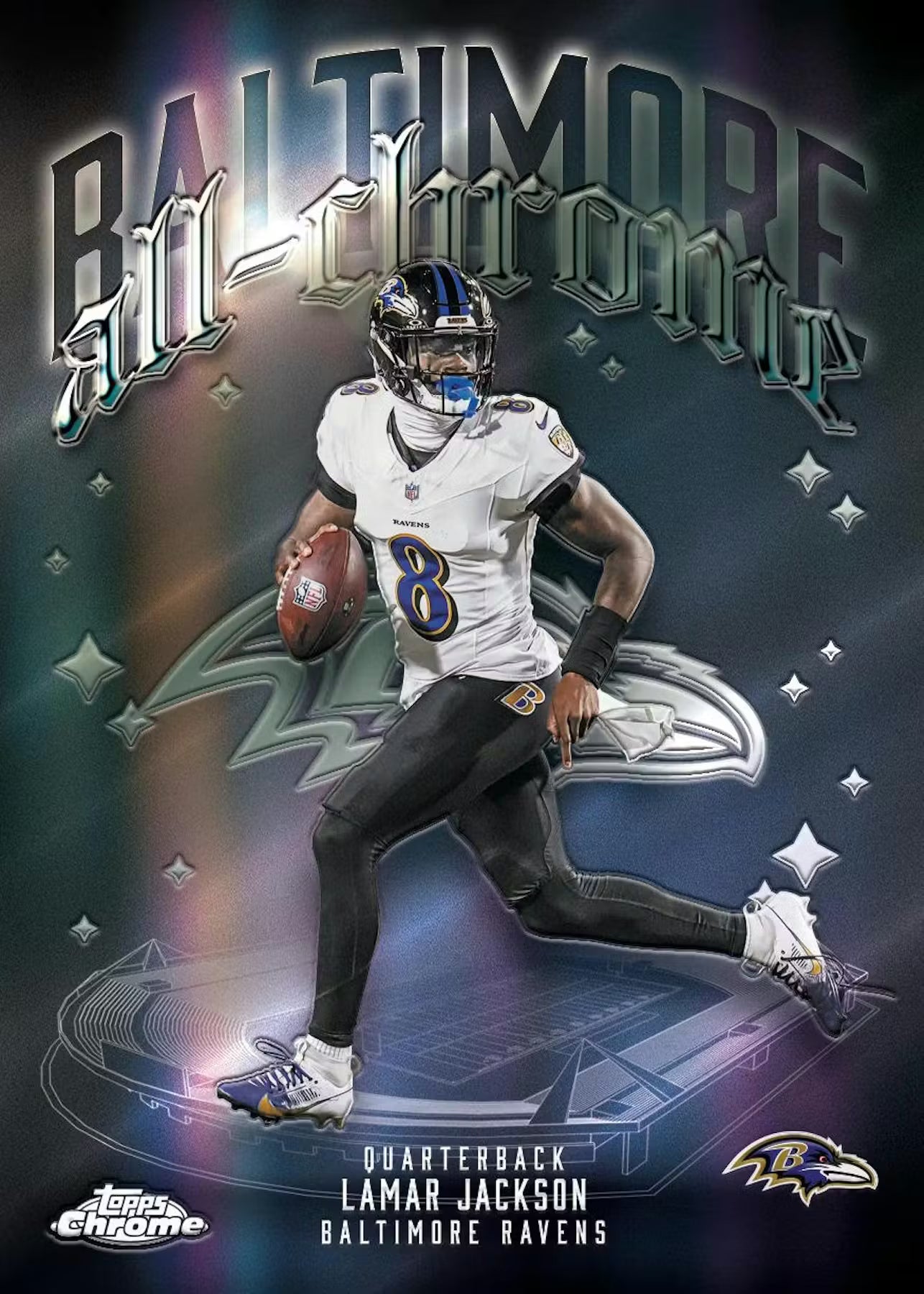 2025 Topps Chrome Football Blaster Box (FACTORY SEALED)