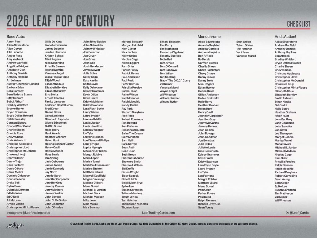 2026 Leaf Metal Pop Century Hobby Box
